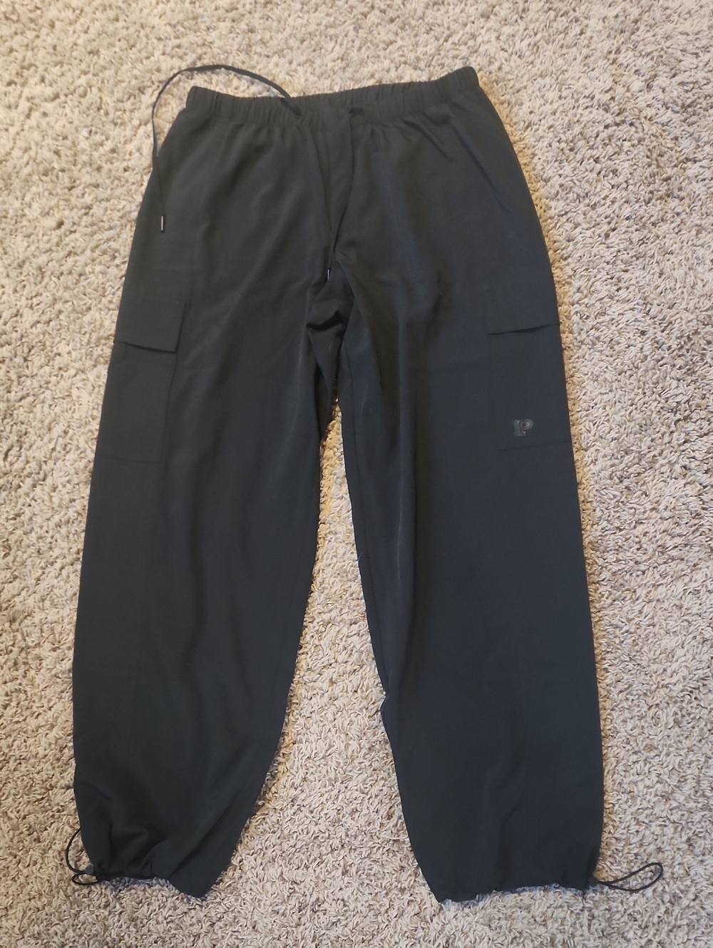 PINK Victoria's Secret Black Cargo Track Joggers